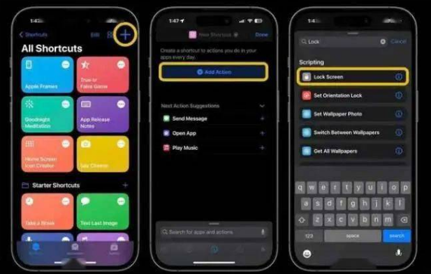 西安苹果14锁屏维修店分享iPhone14升级iOS16.4后如何创建锁屏快捷方式 